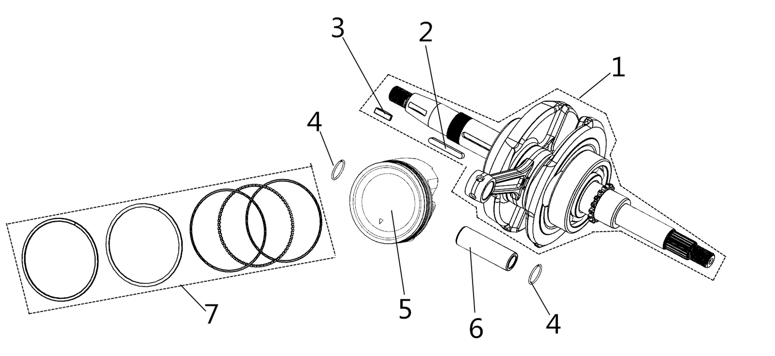 Crankshaft,Conneeting Rod,Pistion