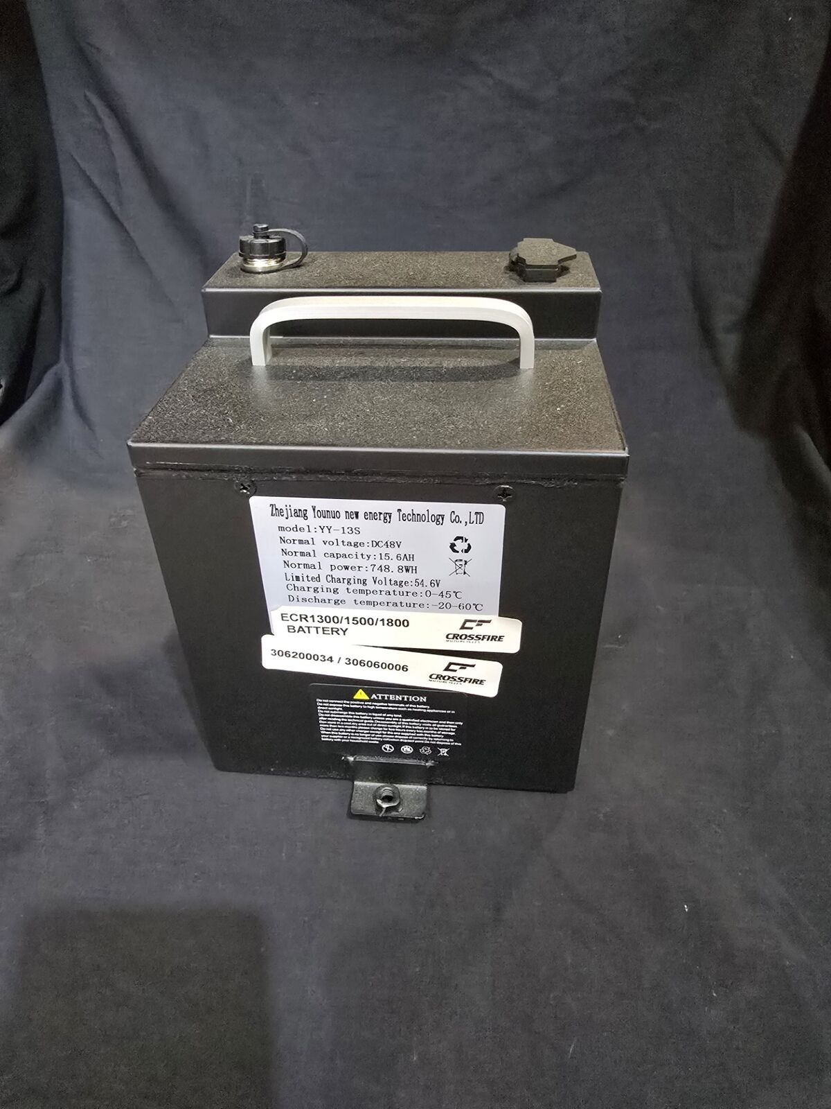 48V/13AH Lithium battery packed in metal box
