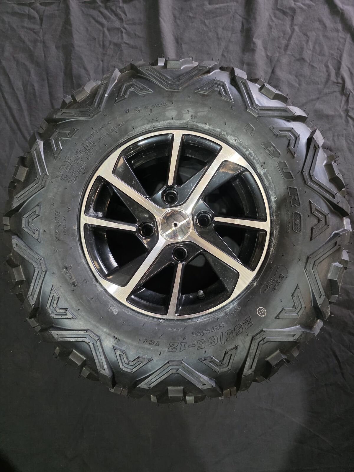 E10 / E10 CREW / E10 CARGO WHEEL ASSEMBLY REAR LEFT (AL) 25X10-12 Off Road COMPLETE WITH RIM TYRE &amp; VALVE