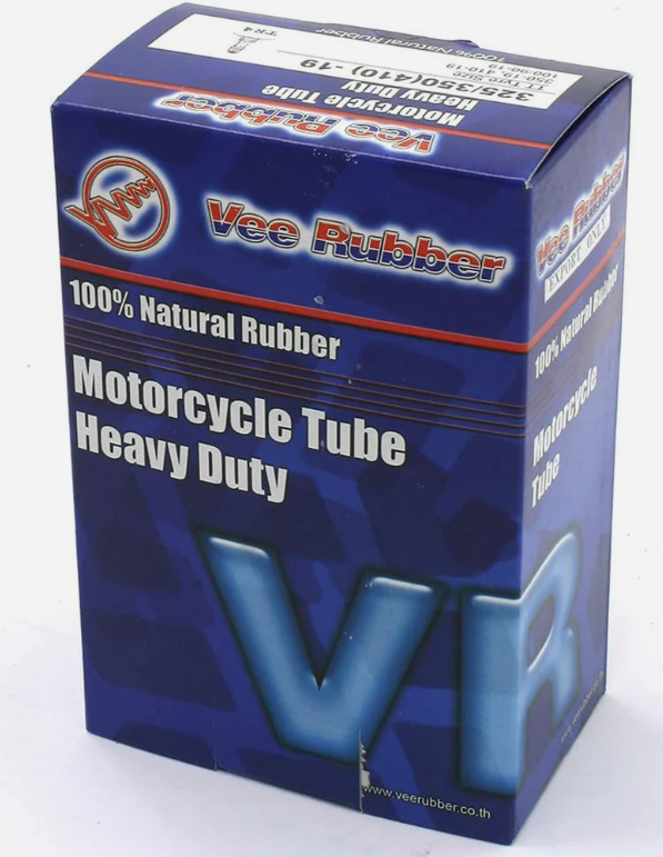 19" TUBE REAR (325/350-19) STRAIGHT VALVE VEE RUBBER 100/90-19