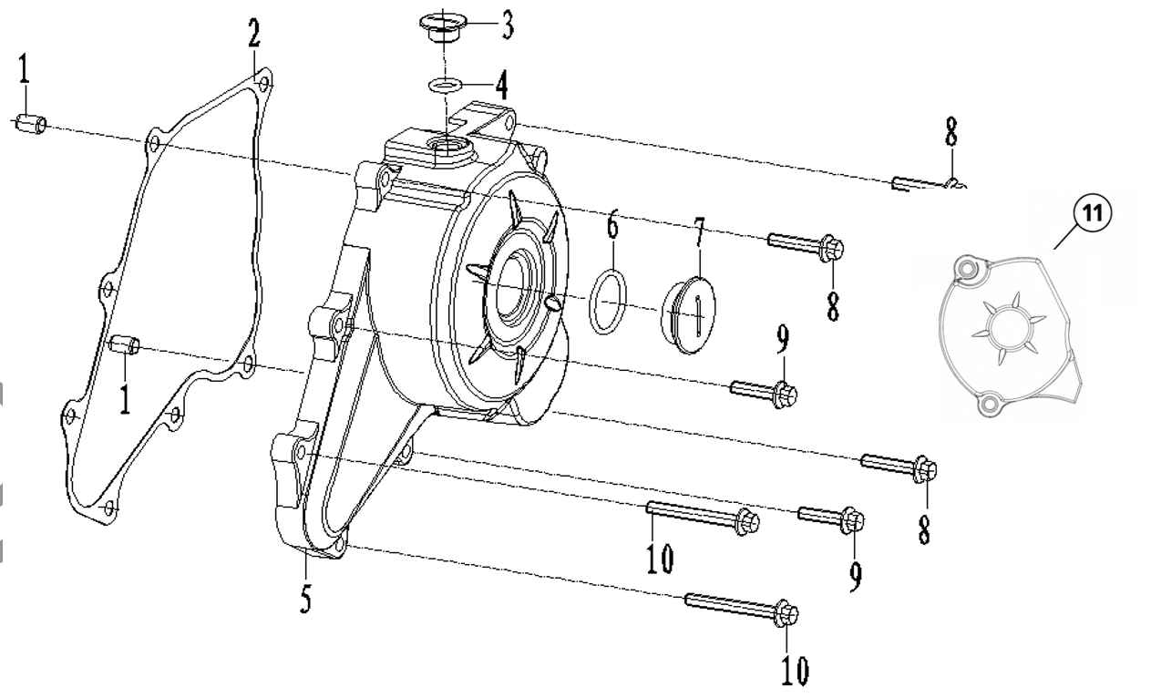 LEFT CRANKCASE COVER