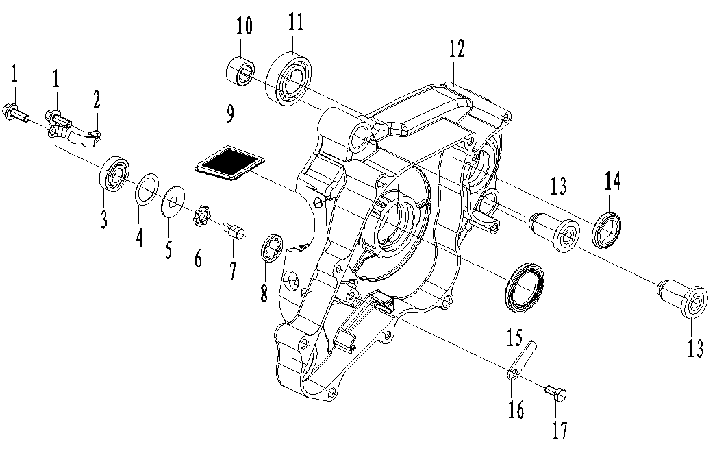 LEFT CRANKCASE