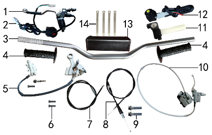 10 Controls, Handle bar Assy