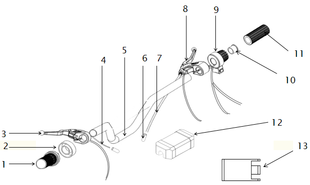 2 E-MD07 HANDLEBAR ASSY.