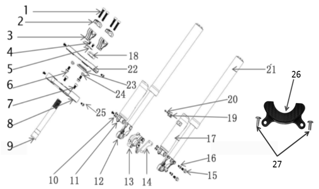 3 E-MD07 FRONT FORK ASSY.