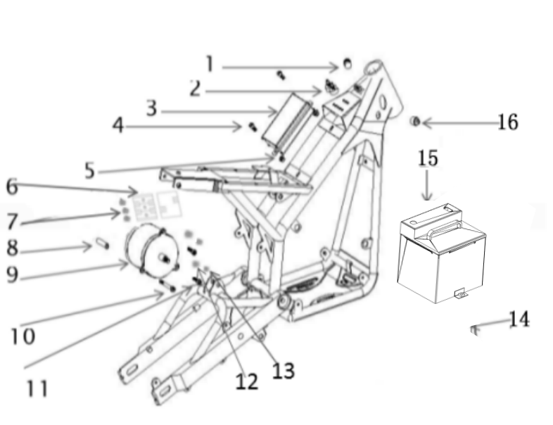 8 E-MD07 BATTERY/MOTOR/CONTROLLER/WIRING