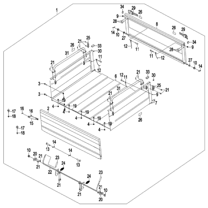 1 Rear Cargo ASSY