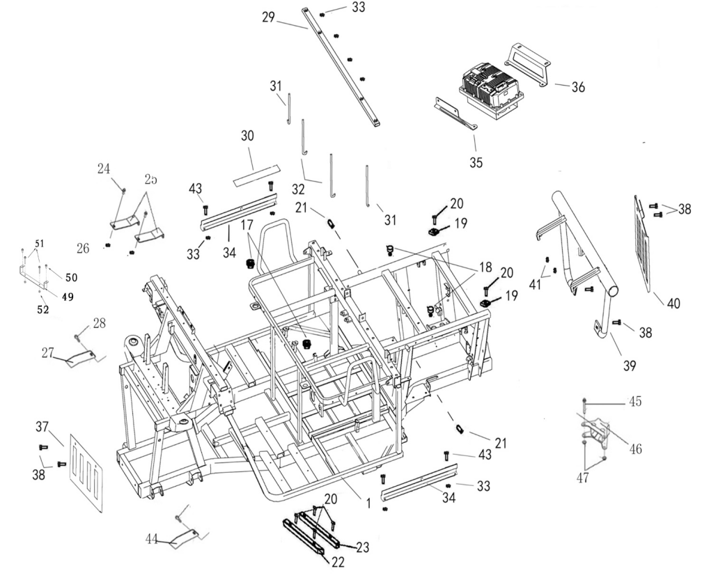FRAME (LONG BENCH SEAT, NEW FACE)
