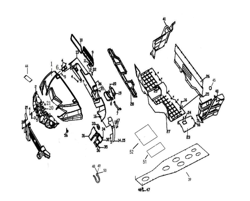 FENDER (LONG BENCH SEAT) (MATCH REAR DIFFERENTIAL WITH LOCK, 4DB-23800X10)