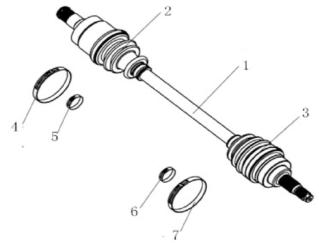 REAR LEFT DRIVE AXLE ASSY (MATCH REAR DIFFERENTIAL WITH LOCK, 4DB-23800X10)