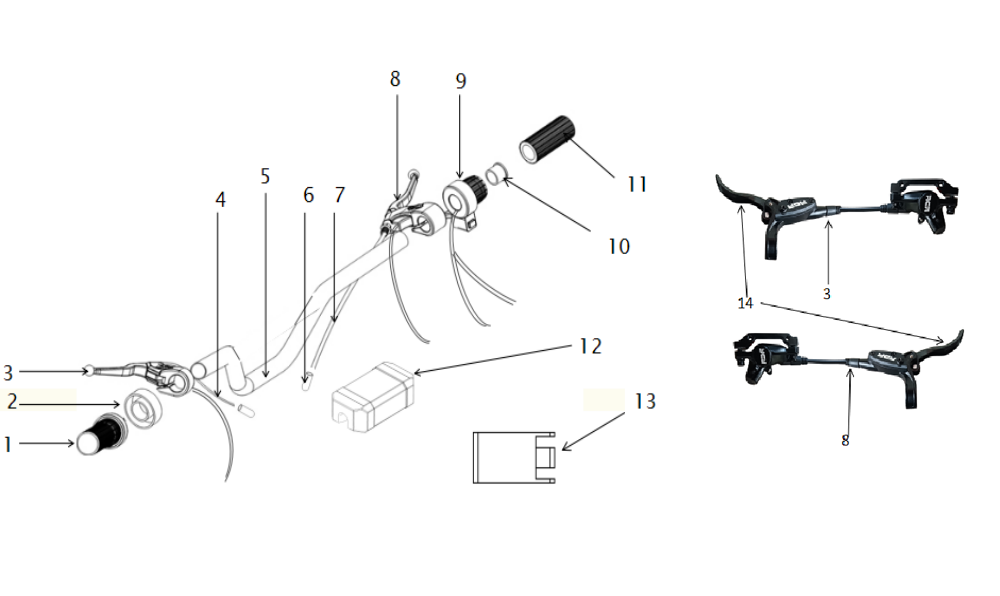 2 HANDLEBAR ASSY.