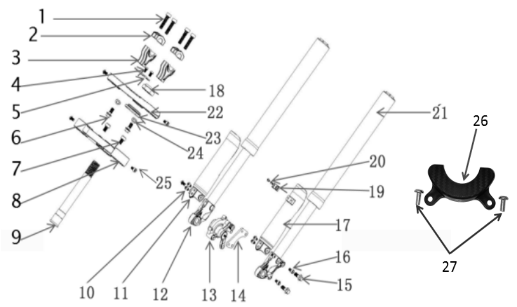 3 FRONT FORK ASSY.