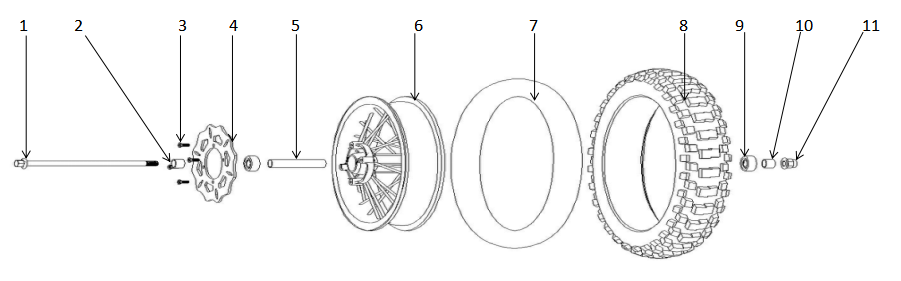 4 FRONT WHEEL&amp;TIRE ASSY.