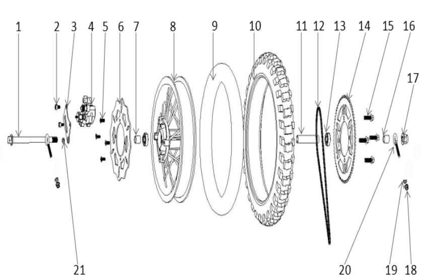 5 REAR WHEEL&amp;TIRE ASSY.