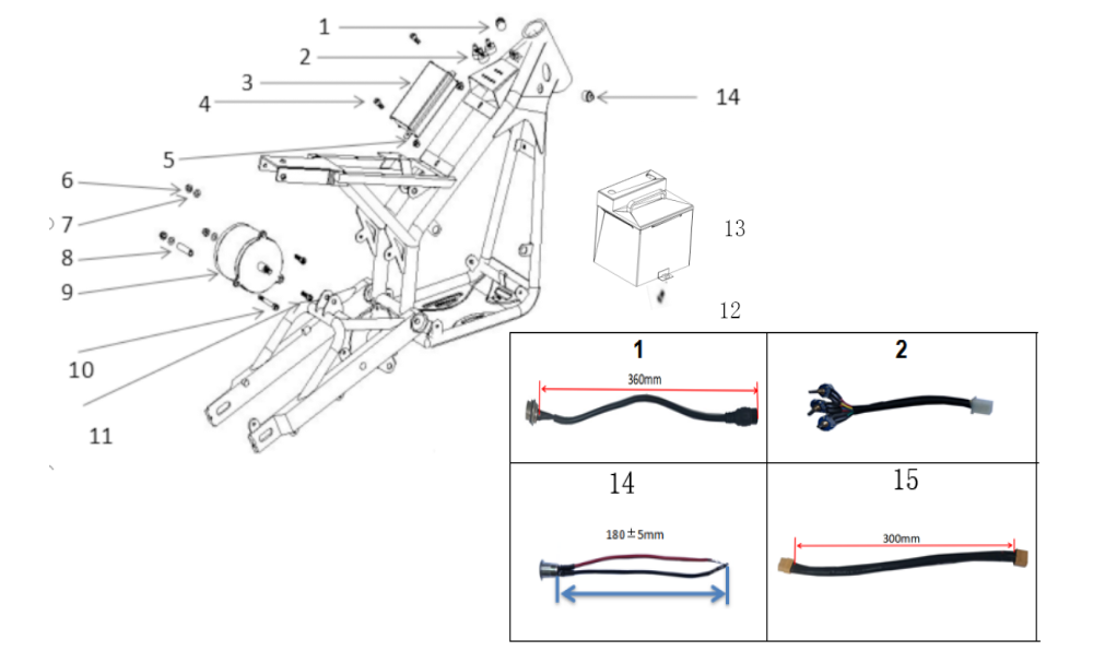 8 BATTERY / MOTOR / CONTROLLER / WIRING
