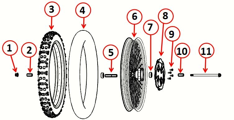 ECR3000 17" Front wheel