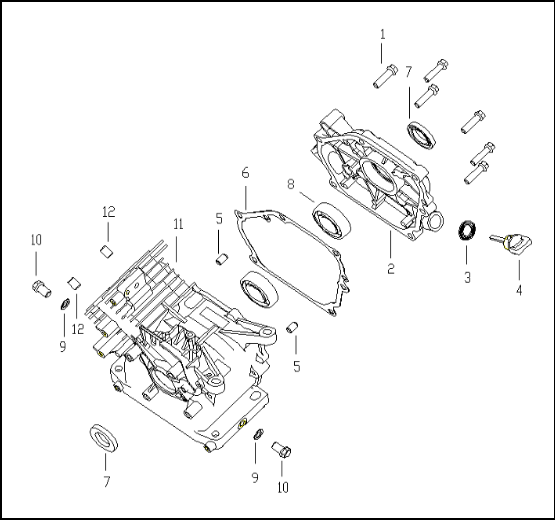 1 CRANKCASE ASSY