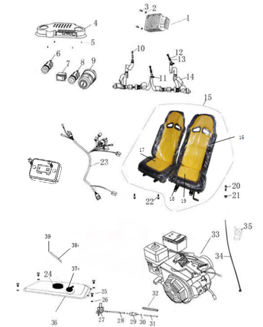 17 WIRE HARNESS/ELECTRICAL/SEAT/ENGINE