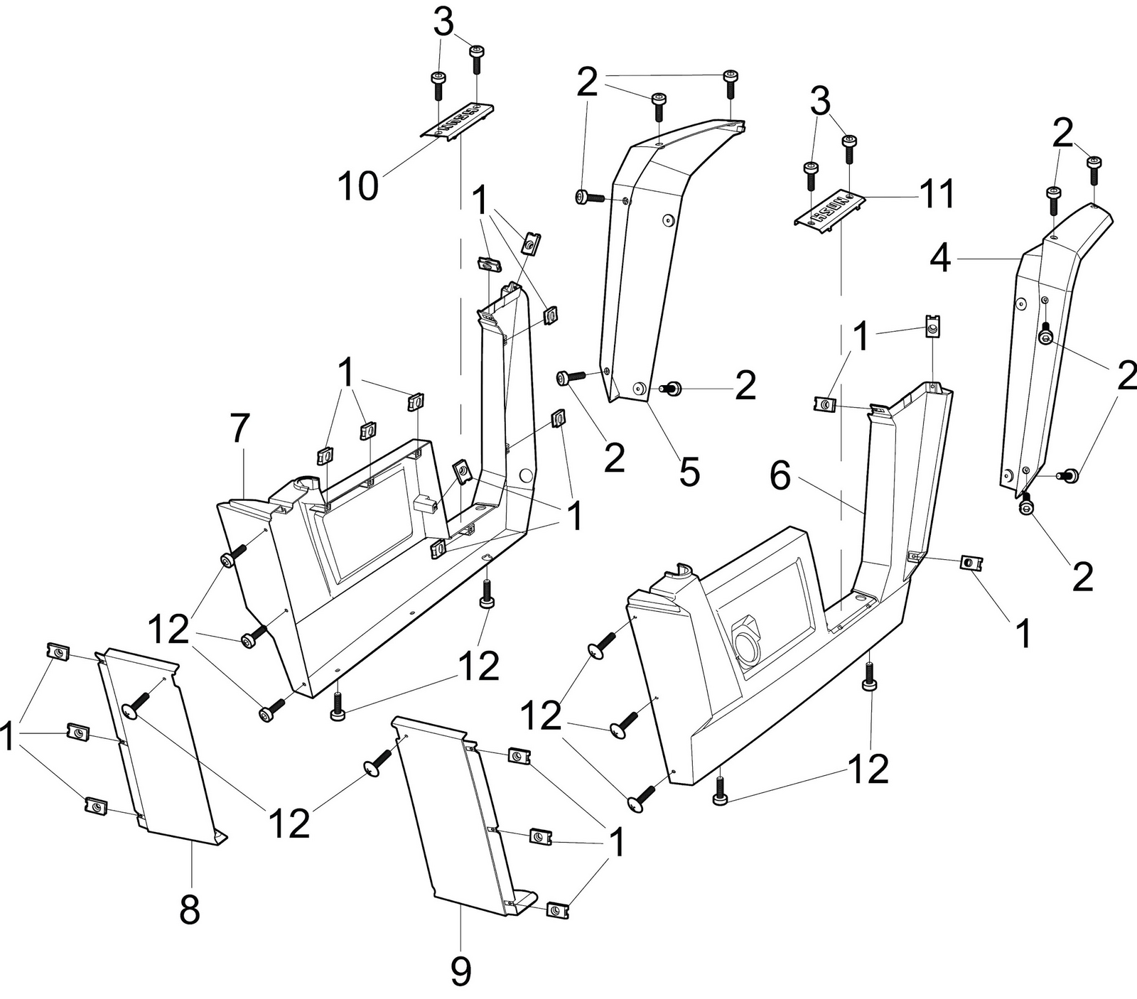 6 SIDE COVER PARTS