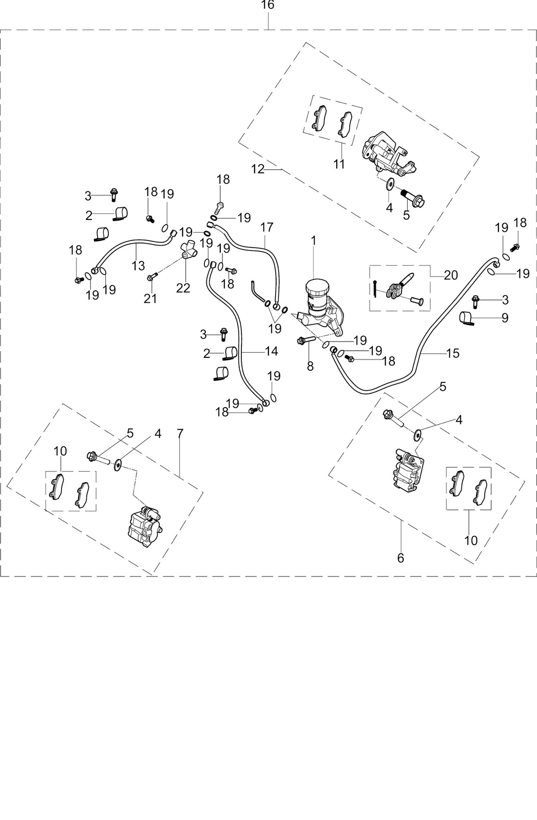 23 HYDRAULIC BRAKE SUBASSEMBLY