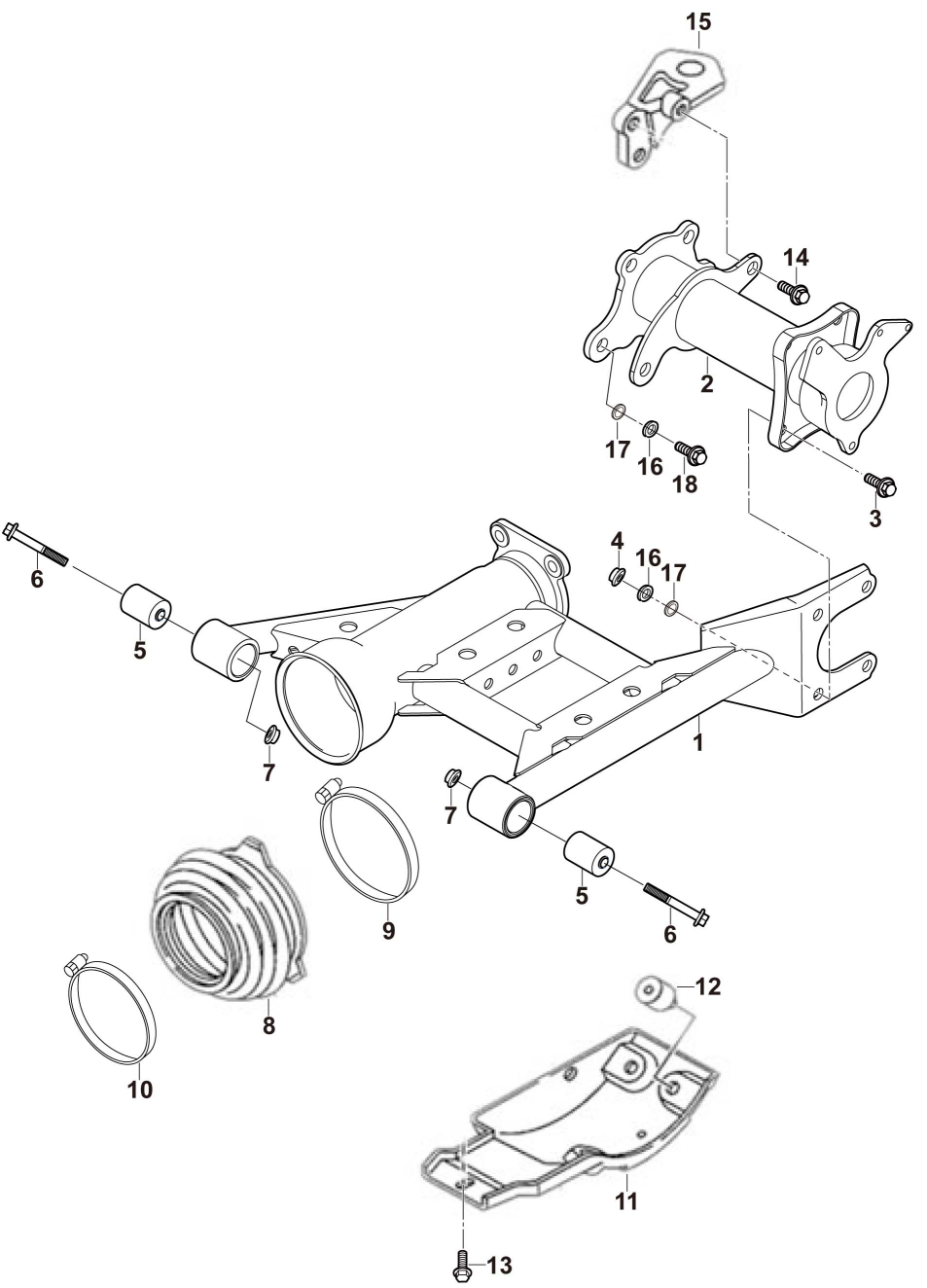 13 REAR FORK