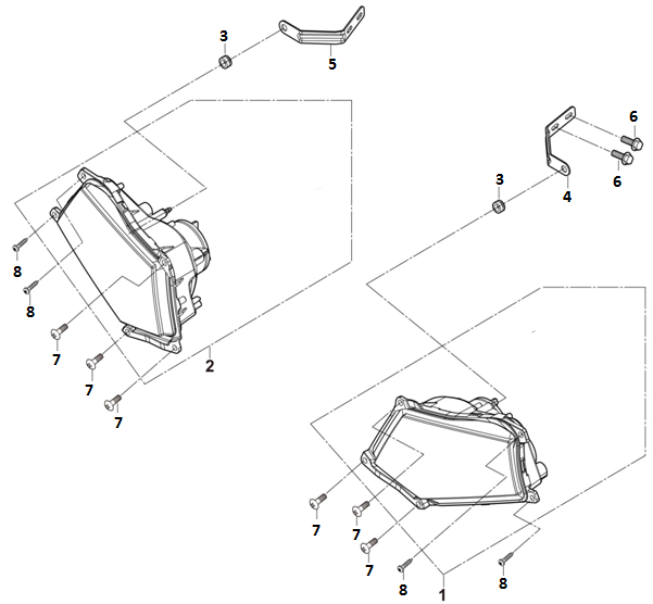 28 INTERGRAL HEADLAMPS
