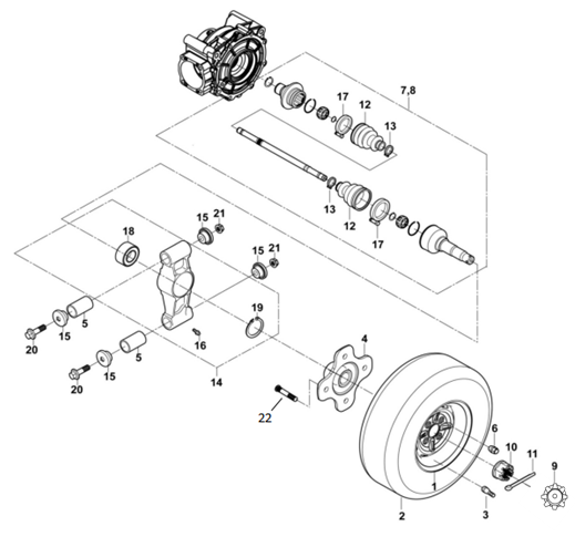 14 REAR WHEEL PART