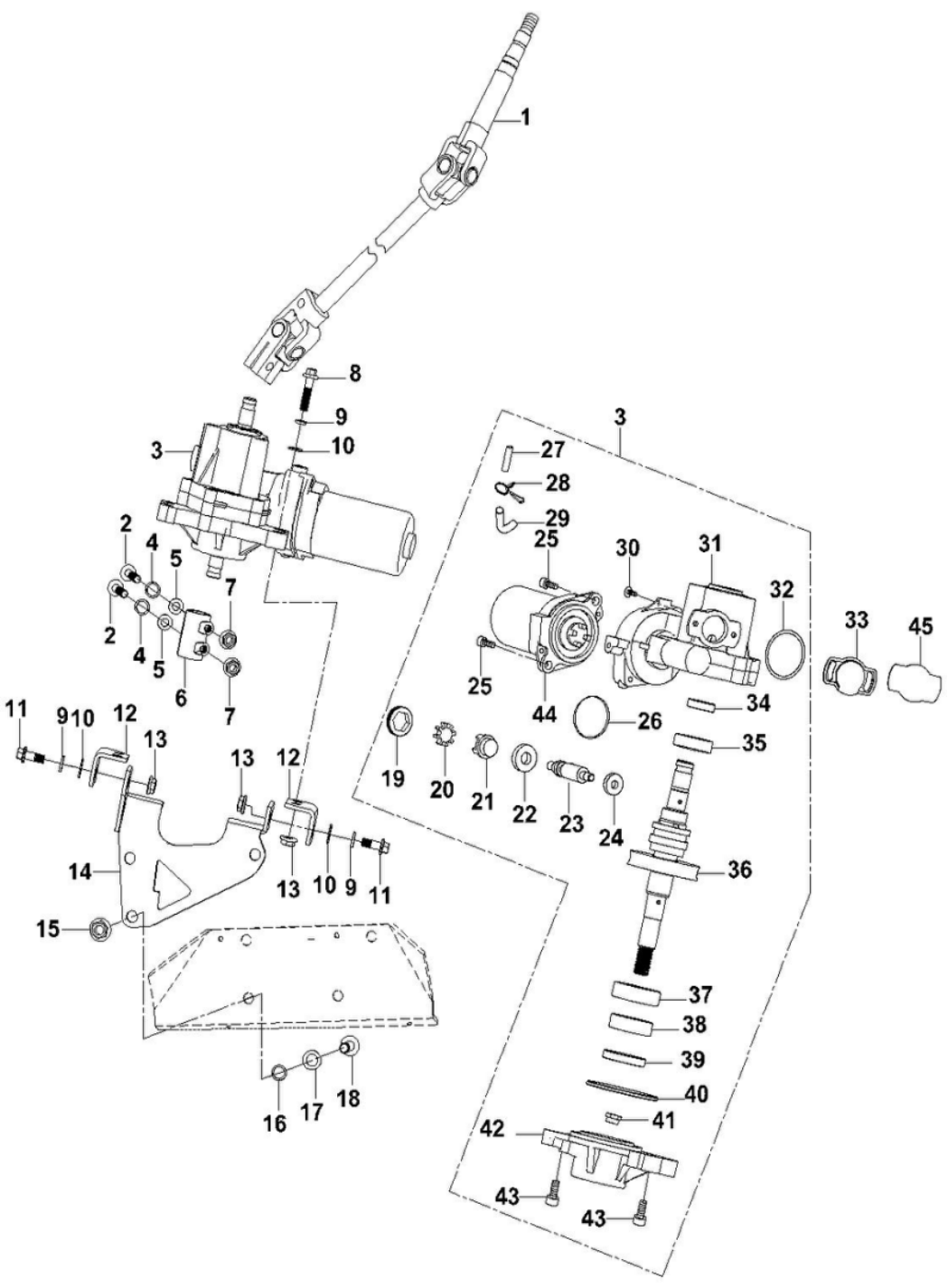 37 Power Steering Assembly