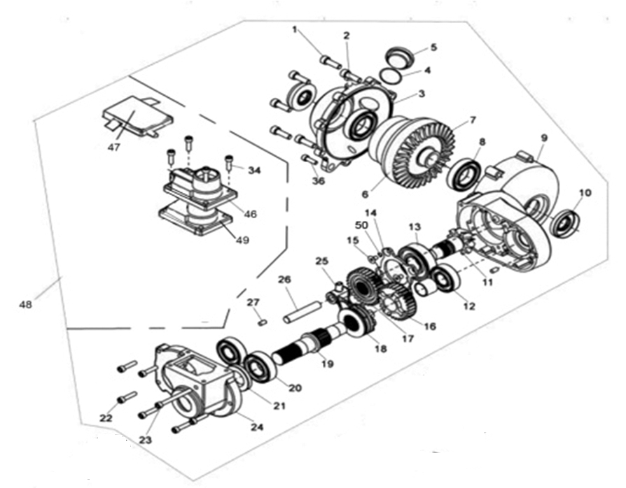 40 FRONT GEAR-BOX (FOR 4WD)