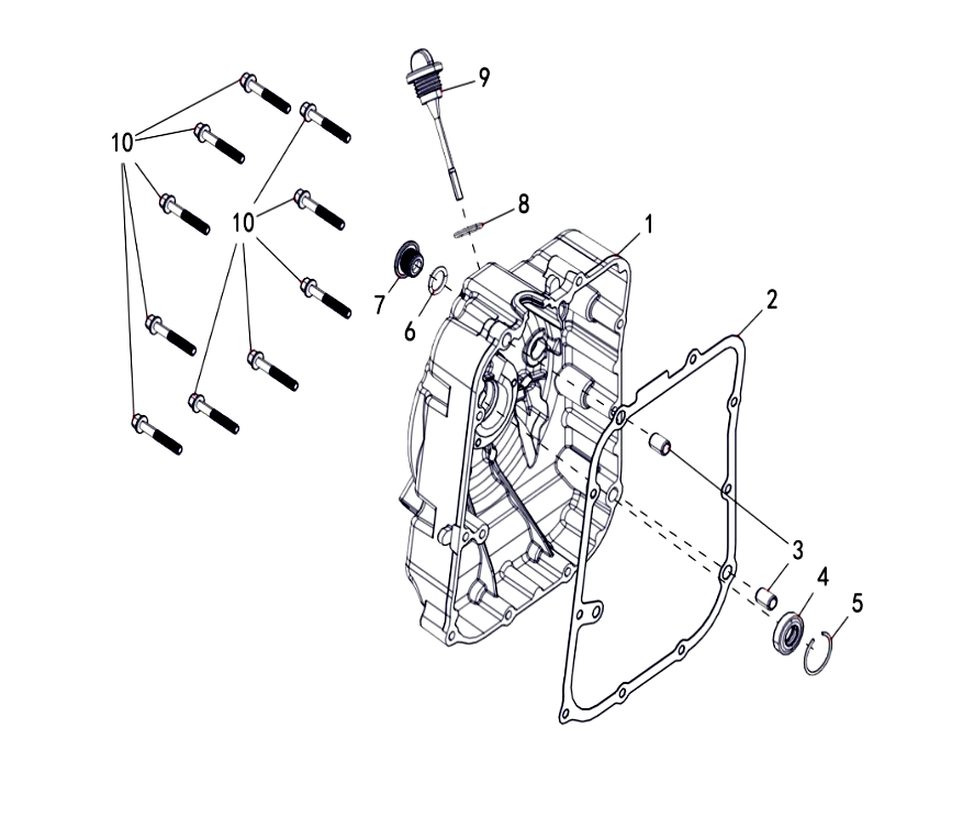 10 Right Crankcase Cover
