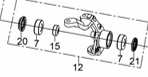 500GT/E1 FRONT LEFT KNUCKLE ASSEMBLY