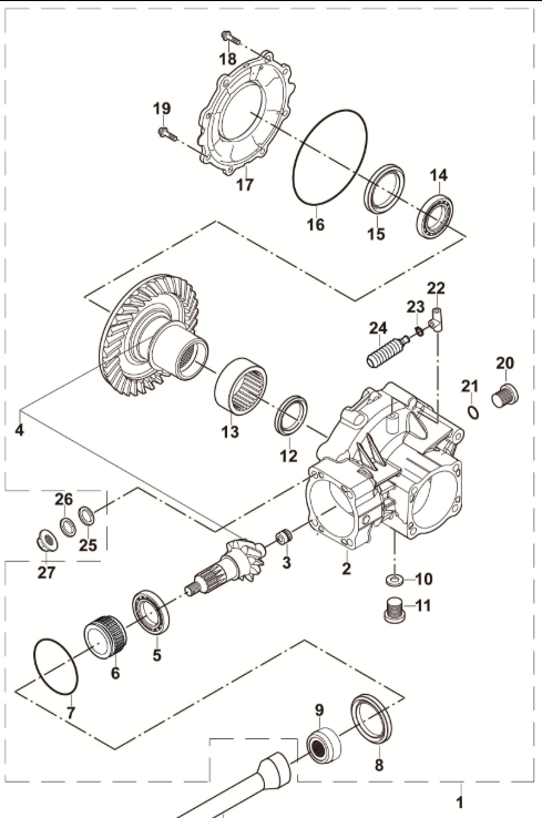 Rear Reducer Assy X400 Differential 