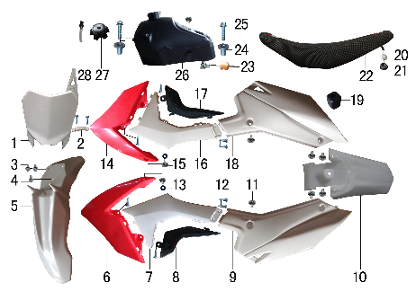 CF110 set of plastic cover