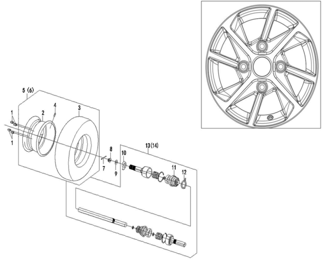 16 REAR WHEEL