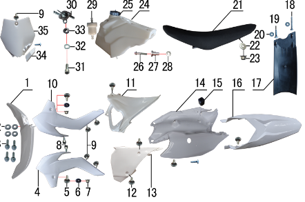 Plastic Kit CF250- missing rear side panel 