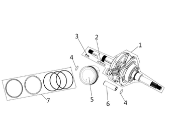 Crankshaft,Conneeting Rod,Pistion