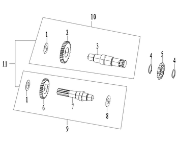 TRANSMISSION MAIN,COUNTER SHAFT