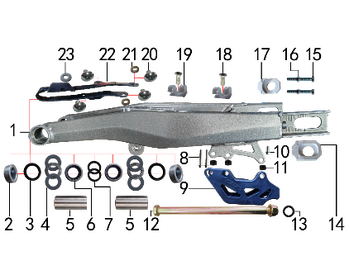 8 Rear swingarm