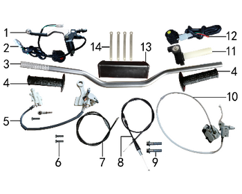 10 Controls, Handle bar Assy