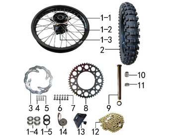 12 Rear wheel