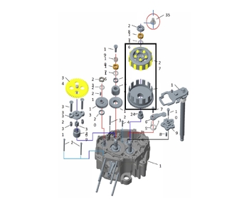2 Clutch & Oil pump assy