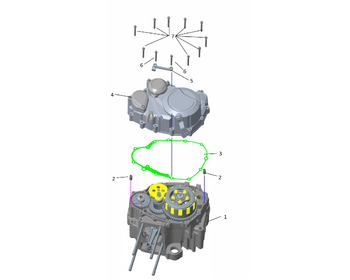 3 Crankcase cover, Right