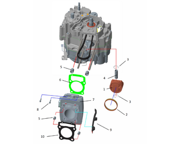 4 Cylinder assy & piston