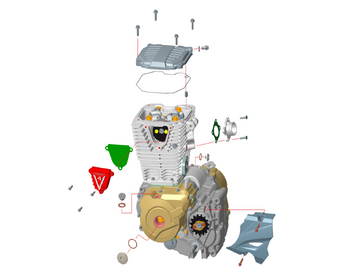 7 Engine cover assy & manifold