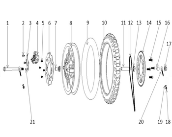 5 E-MD07 REAR WHEEL&TIRE ASSY.