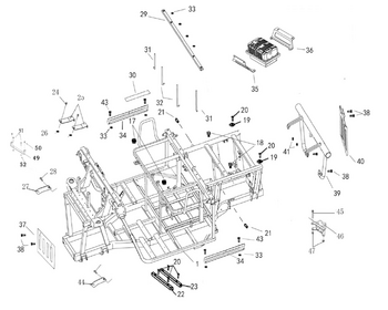 V01a-1 FRAME (LONG BENCH SEAT)