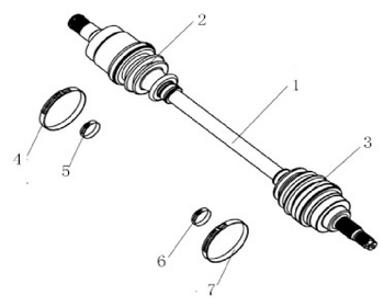 REAR RIGHT DRIVE AXLE ASSY (MATCH REAR DIFFERENTIAL WITH LOCK, 4DB-23800X10)