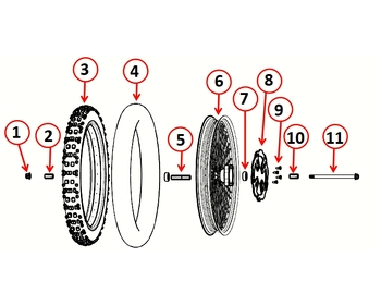 ECR3000 17" Front wheel