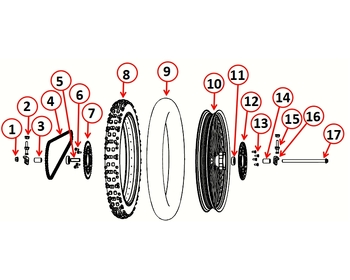 ECR3000 14" Rear wheel