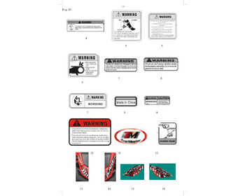 WARNING STICKERS ASSY